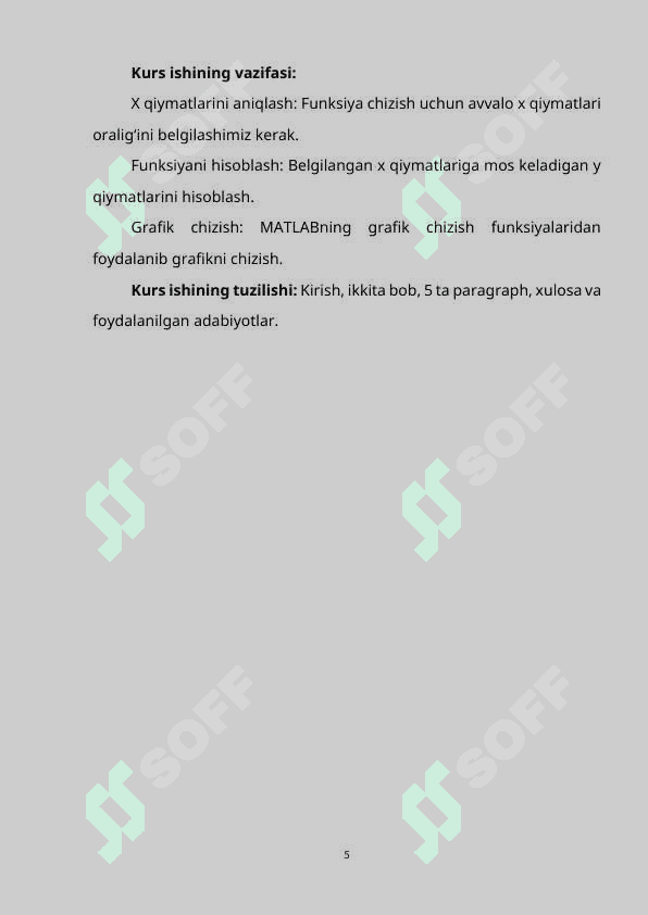 MATLABDA FUNKSIYA GRAFIGINI CHIZISH 4