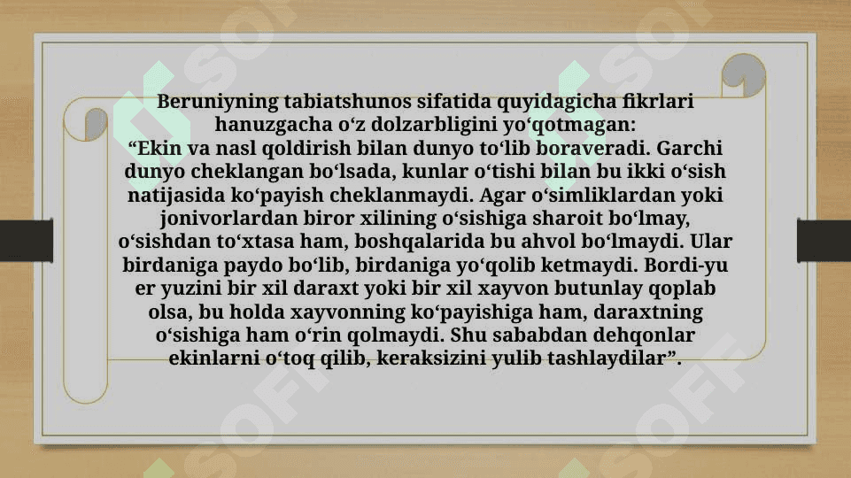 TABIAT BILAN TANISHTIRISHDA MUTAFAKKIRLAR MEROSIDAN FOYDALANISH 8