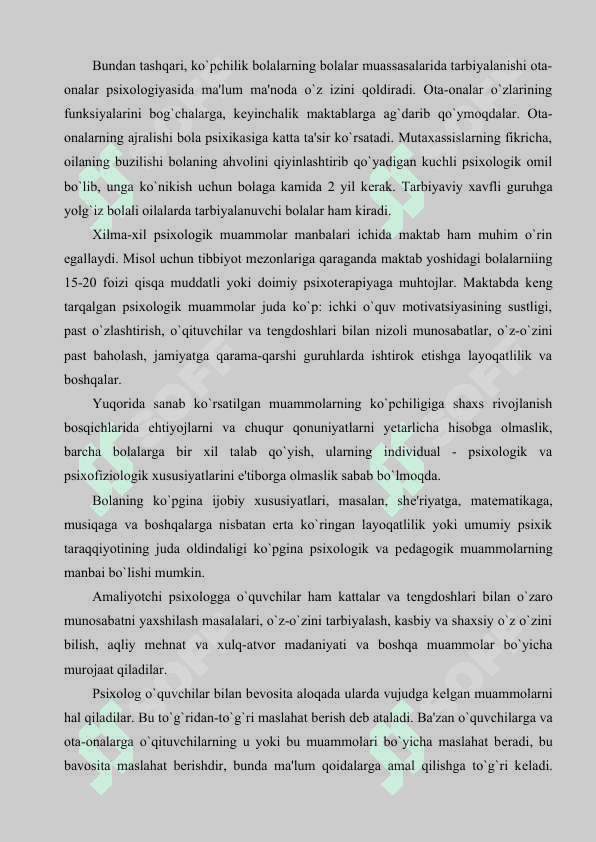 Amaliy psixolog faoliyatining asosiy ko`rinishlari 4