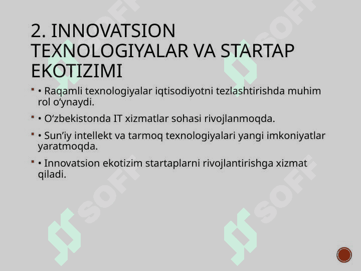 Axborot jamiyati rivojlantirish strategiyasi Oʻzbekistoning raqamli iqtisodiyot dasturi.pptx 7