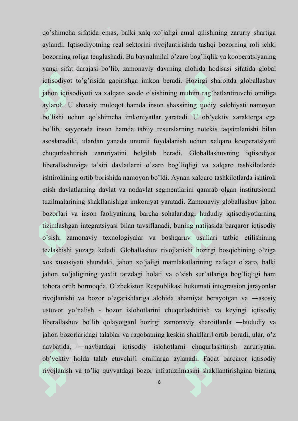 Jаhоn iqtisоdiyotini glоbаllаshuvini qаrаmа-qаrshiliklаri 6