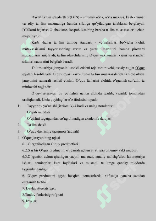 Kasb-hunar ta`limining o’quv-me`yoriy hujjatlari 7