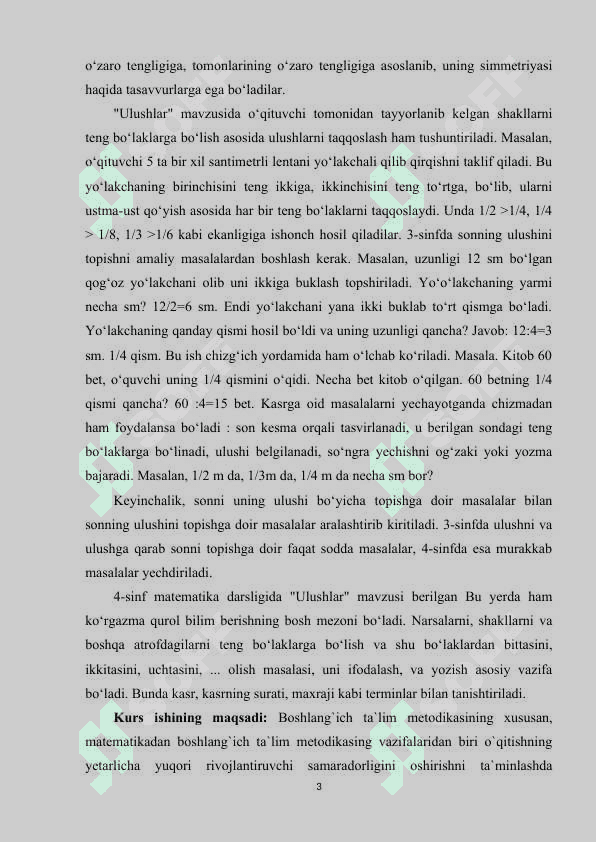 Kasr tushunchasi bilan tanishtirish 1