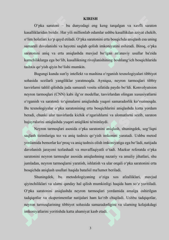 Neyron tarmoqlar asosida o‘pka saratoni kasalligini aniqlash dasturini ishlab chiqish 3