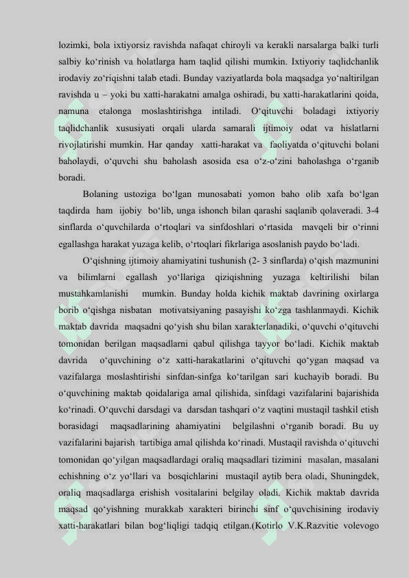Kichik maktab yoshdagi bolalarning psixik taraqqiyotida o'qish faoliyatining o'rni 8