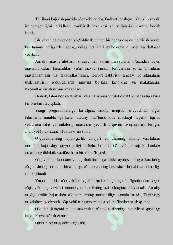 Kimyo fanidan tajribalar 4