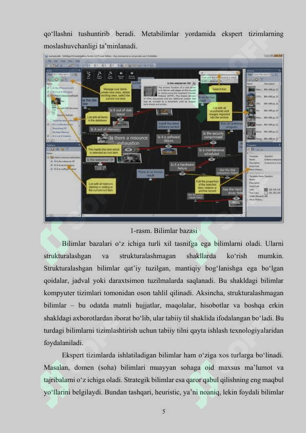 Bilimlar bazasi va bilimlarni namoyish qilish modellari tahlili 5