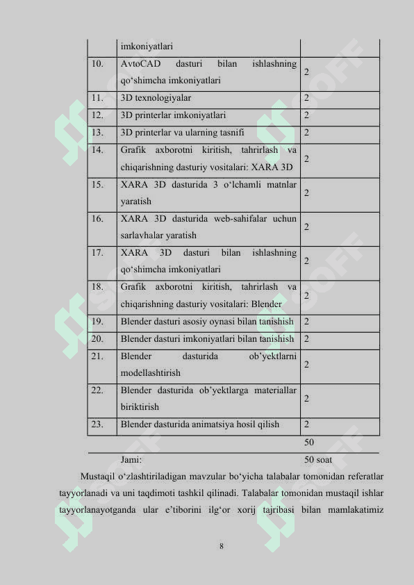 Kompyuter grafikasi va uni o’qitish metodikasi 8