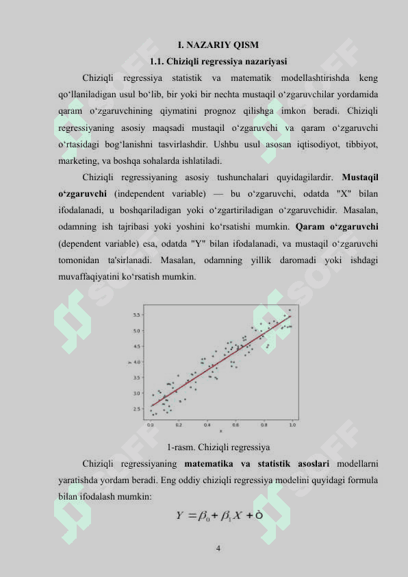 Mashinali o‘qitishning chiziqli regressiya usullari asosida bashoratlash masalalarini yechish 4