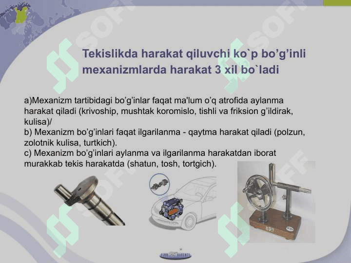 MEXANIZMLARNING KINEMATIK ANALIZI 3