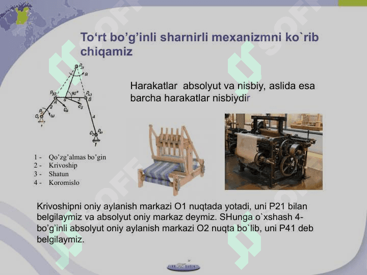 MEXANIZMLARNING KINEMATIK ANALIZI 4