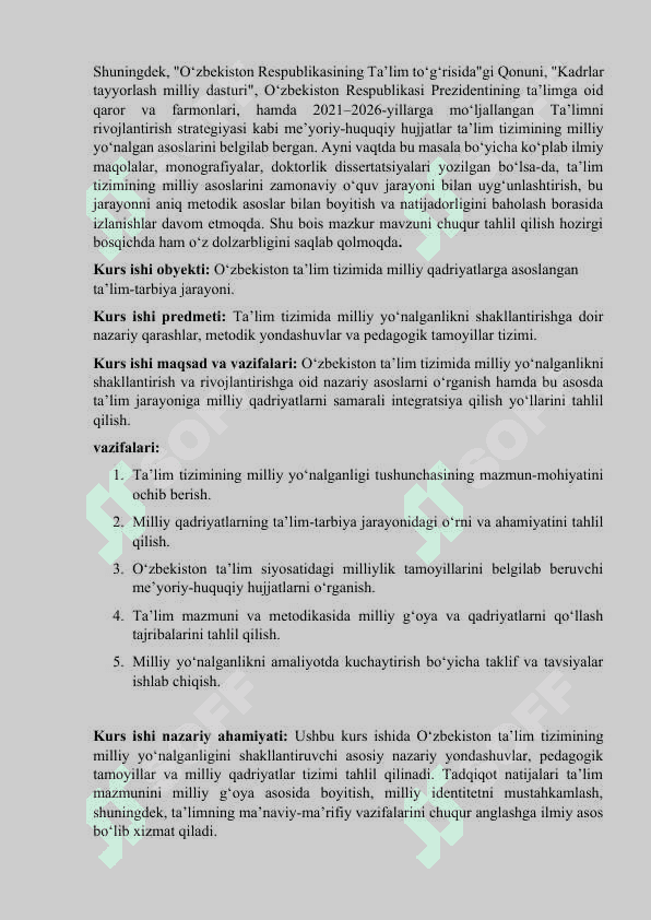 O'zbekistonda ta'lim tizimining milliy yo'naltirilganligi 3