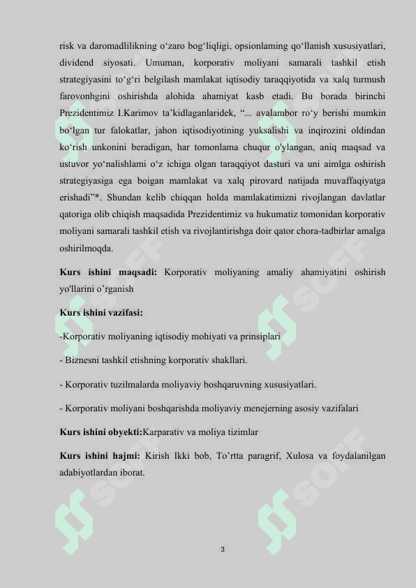 KORPORATIV MOLIYANING AMALIY AHAMIYATINI OSHIRISH YO'LLARi 3