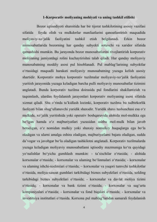 KORPORATIV MOLIYANING AMALIY AHAMIYATINI OSHIRISH YO'LLARi 4