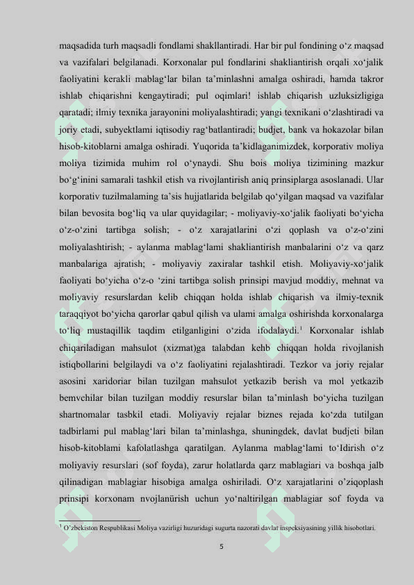 KORPORATIV MOLIYANING AMALIY AHAMIYATINI OSHIRISH YO'LLARi 5