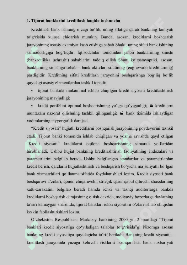 KREDITLASH JARAYONLARI VA ULARNING BOSQICHLARI 4