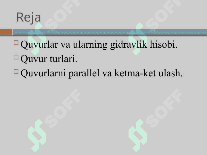 Quvurlar va ularning gidravlik hisobi. 2