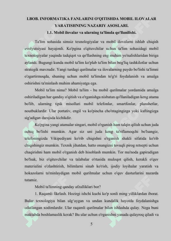 Informatika fanlarini o’qitishda mobil ilovalar yaratishning ahamiyati 5