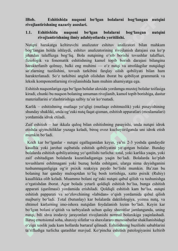 Eshitishida nuqsoni boʻlgan bolalarni bogʻlangan nutqini rivojlantirish boʻyicha olib boriladigan ish turlari. 5