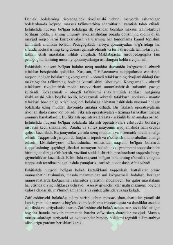 Eshitishida nuqsoni bo’lgan bolalarni yozuvga o’rgatish uslubiyati 8