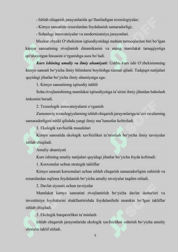 O‘zbekistonning kimyo sanoati 5