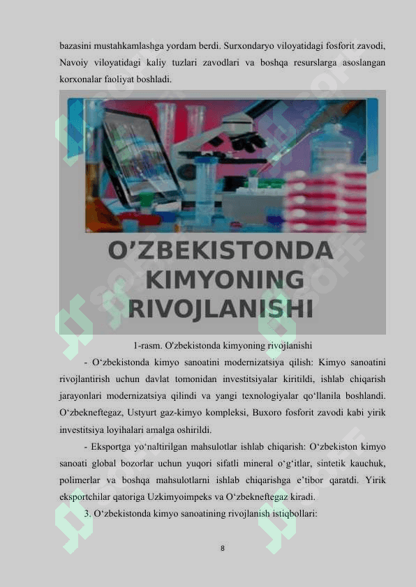 O‘zbekistonning kimyo sanoati 8
