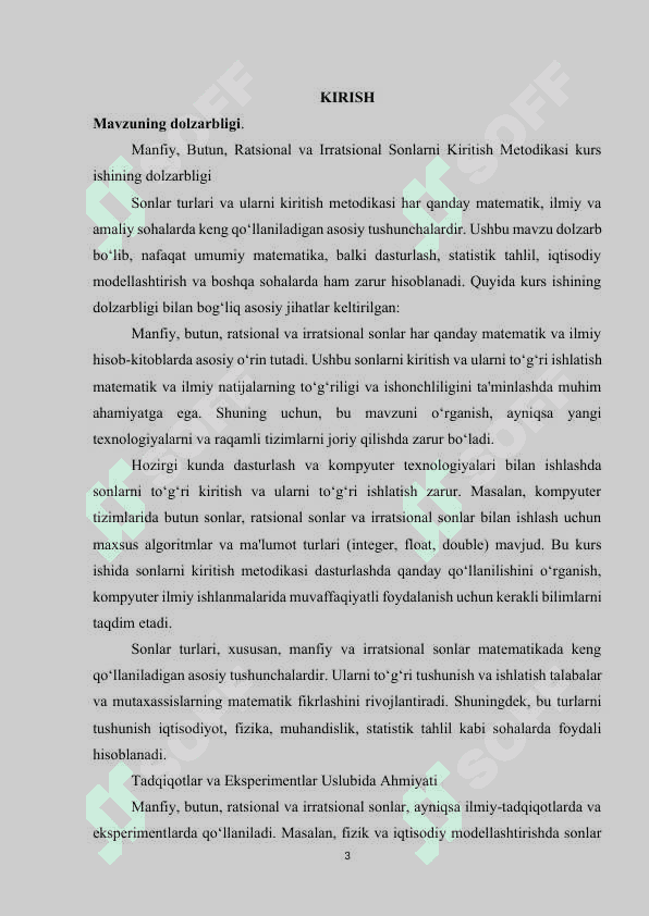 MANFIY, BUTUN, RATSIONAL VA IRRATSIONAL SONLARNI KIRITISH METODIKASI 3