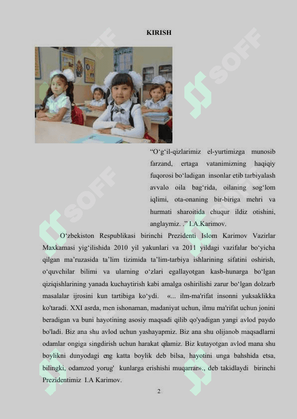 BOSHLANGICH SINF O’QUVCHILARINI TARBIYALASHDA TEJAMKORLIKDAN FOYDALANISH 2