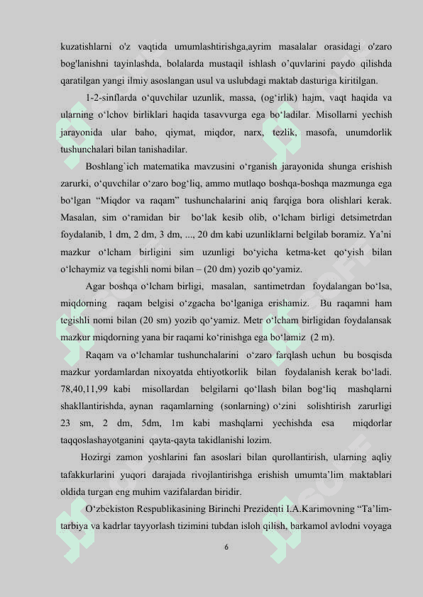 BOSHLANG'ICH SINFDA GEOMETRIYA ELEMENTLARINI  MULTIMEDIYADAN FOYDALANIB O’QITISH 6