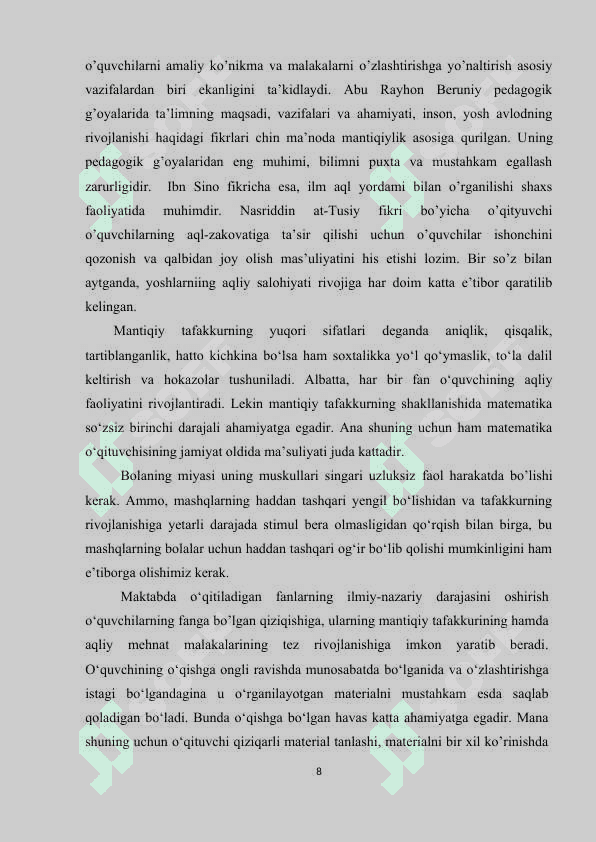BOSHLANG'ICH SINFDA GEOMETRIYA ELEMENTLARINI  MULTIMEDIYADAN FOYDALANIB O’QITISH 8