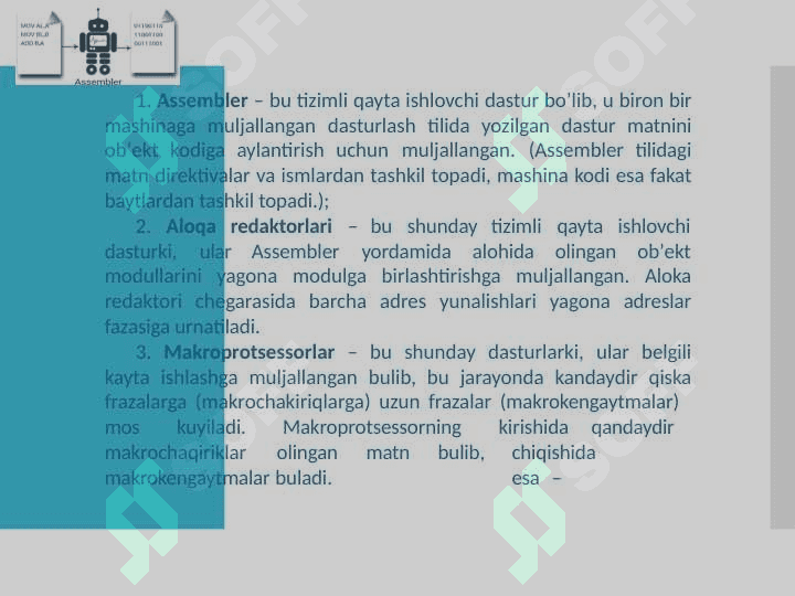YUQORI DARAJALI  DASTURLASH TILLARI 7