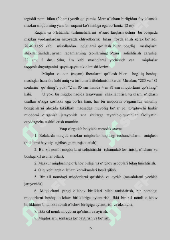 2-SINF O’QUVCHILARINI  VAQT MUNOSABATLARIGA DOIR MASALALAR YECHISHGA O’RGATISH 5