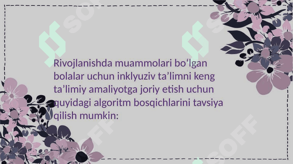 Rivojlanishda muammolari boʻlgan bolalar uchun inkulyuziv taʼlimni keng taʼlimiy amaliyotga joriy etish algoritmlari 4