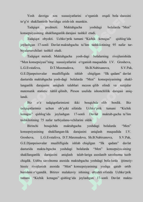 Bolaning o'z-o'zini anglashi va motivatsion sohasining rivojlanish jarayoni 7