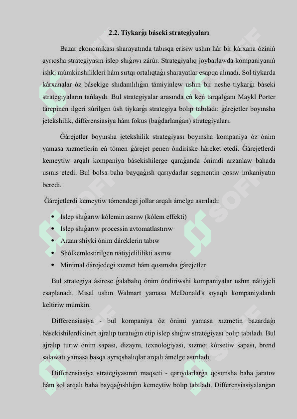 Báseki strategiyaların anıqlaw 6