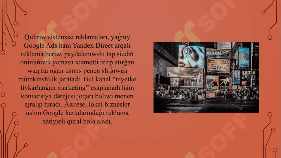 Internet kanallarında reklama qılıwdı joybarlaw hám shόlkemlestiriw 4