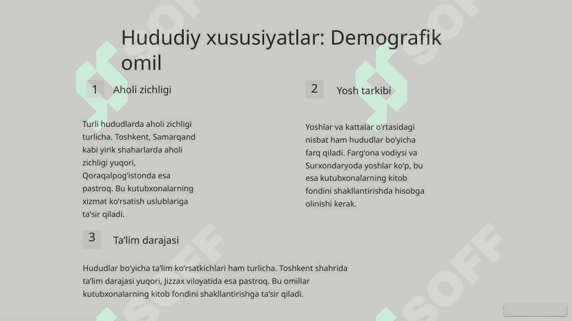 Oʻzbekistonda kutubxonachilik ishini tashkil etishning hududiy xususiyatlari 4