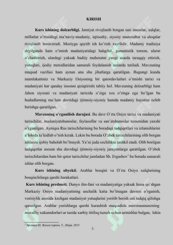 Arablar bosqini va Markaziy Osiyo  xalqlarining istilochilarga qarshikurashi tarixshunosligi 3
