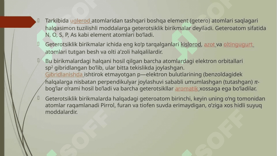Geterosiklik birikmalar asosida ishlab chiqariladigan zamonaviy dorila 3