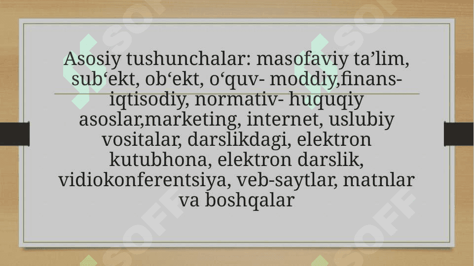 MASOFAVIY TA’LIMNI TASHKIL ETISH  BOSQICHLARI 2