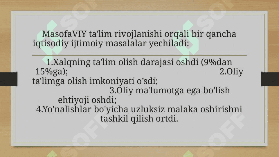 MASOFAVIY TA’LIMNI TASHKIL ETISH  BOSQICHLARI 3