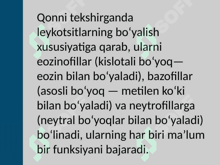 LEYKOSITLAR METOBOLIZMI XUSUSIYATLAR 6