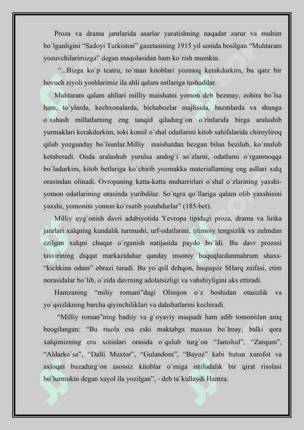 MUSTAMLAKACHILIK VA MILLIY MADANIYATIMIZNING RIVOJIDAGI YANGI UYG‘ONISH DAVRI BOSQICHI 4