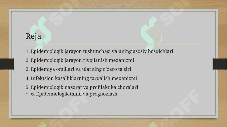 Epidemiologik jarayon rivojlanish mexanizmi. Epidemik jarrayon omillari 2