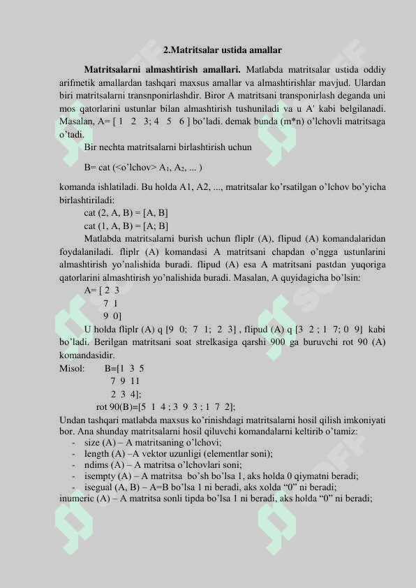 Matlab dasturi yordamida bir o'lchovli issiqlik o'tkazuvchanlik tenglamasini taqribiy yechish. 5