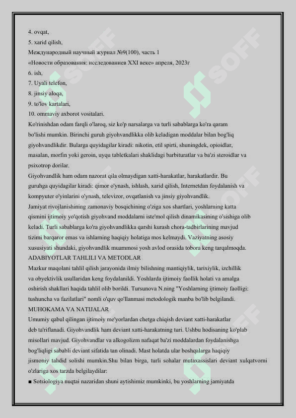 GIYOHVANDLIK OQIBATLARI 3