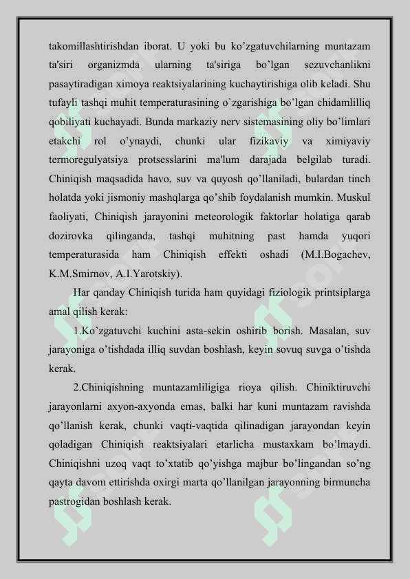 Tanani chiniqtirishning ilmiy asoslari 4