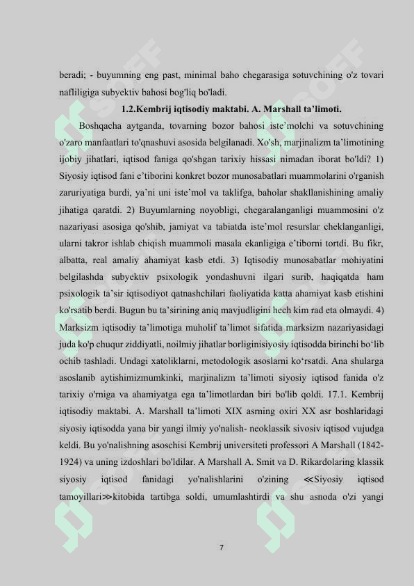 Marjinalizm va Keynschilik ta'limoti 8