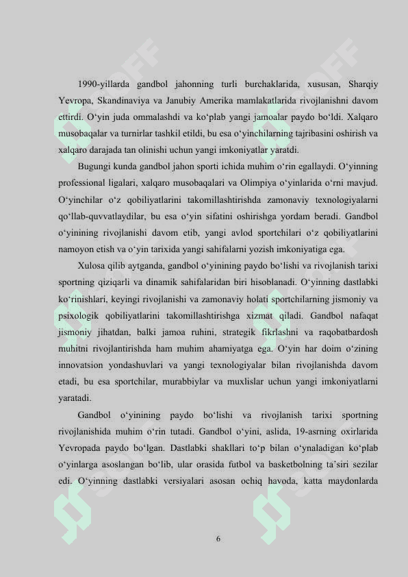Gandbol oʻyin qoidalari 6