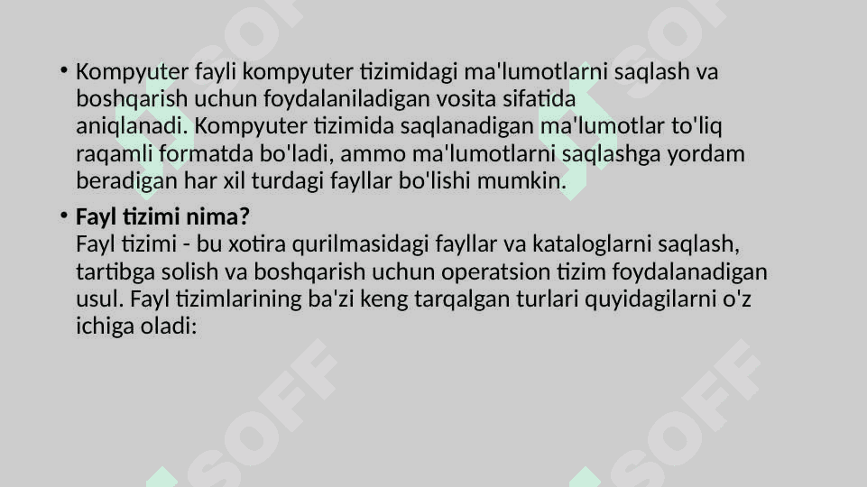 fayl tizimlari 2